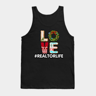 Love Realtor Life Christmas Tank Top